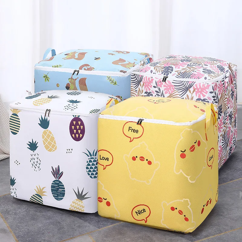 

Large Capacity Thicken Storage Bag Waterproof Moisture Proof Quilt Storage Bag Household Foldable And Portable Clothes Organizer