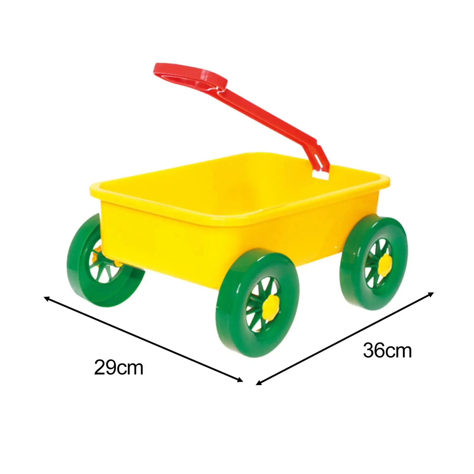 Kids Wagon Toy Outdoor Indoor Toy Beach Game Toy Pull Car Toy Children Wagon Cart for Yard Outdoor Gardening Seaside Beach 6
