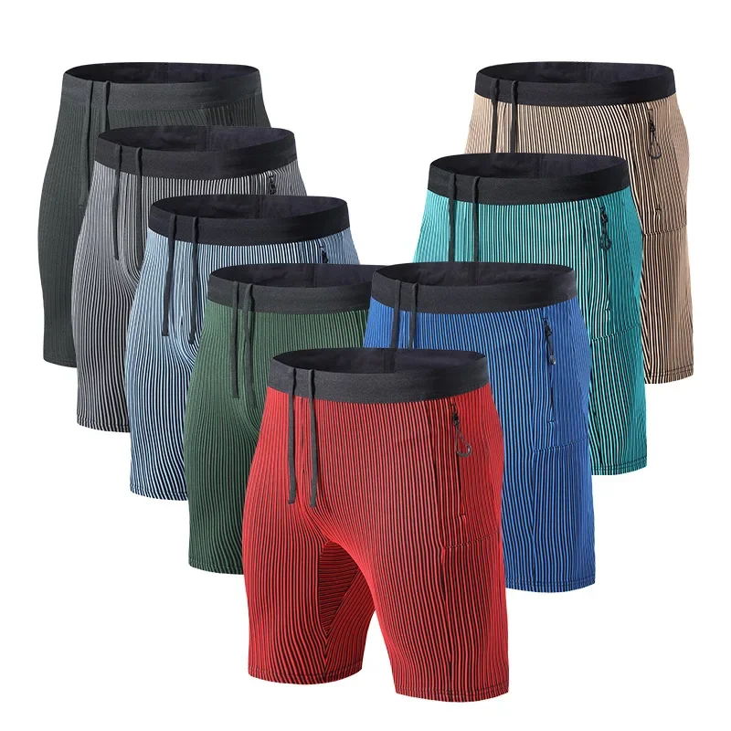 2 in 1 Summer Marathon Compression Shorts Quick Dry Long Distance Running Training Tights Sports Women Men Gym Male Waist bag sport jogging trousers