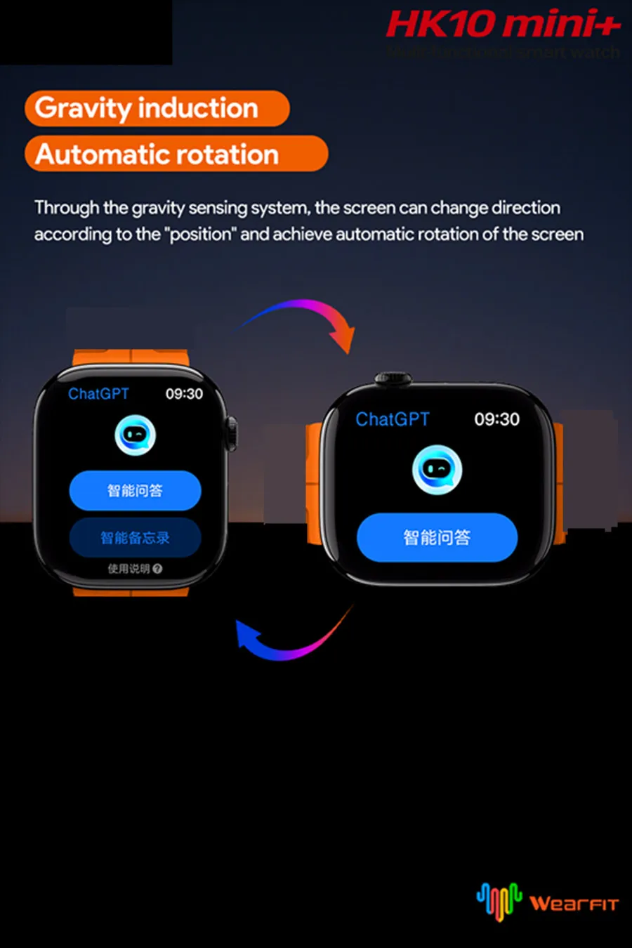 HK10 MIni+ Smart Watches Men Women Bluetooth 1.75 AMOLED Smart Voice Assistant Gravity Dial Health Monitoring Latest Version 6