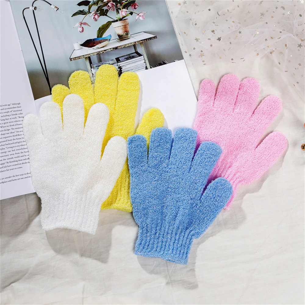 Exfoliate Scrub Bath Gloves 20-2pcs cleaning gloves For Household Shower Towel Scrub Body Wash Children Elastic Wipe Back Bathing Cleaning Gloves