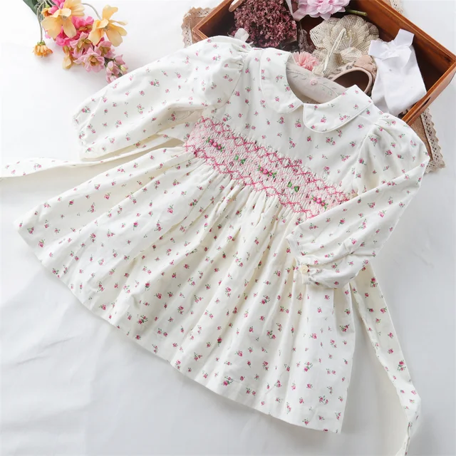 Girl Dress Smocked Dresses Size New Autumn Kids Girl Long
