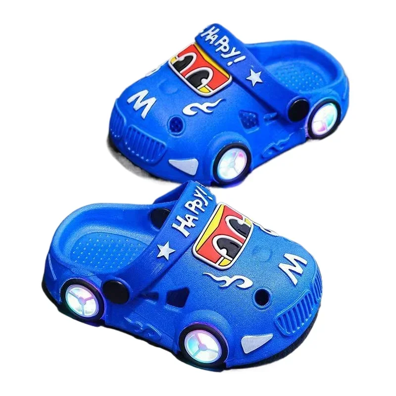 รูปสินค้า รองเท้าแตะแฟชั่นน่ารักรถเด็ก Anti SLIP สีสันสดใส