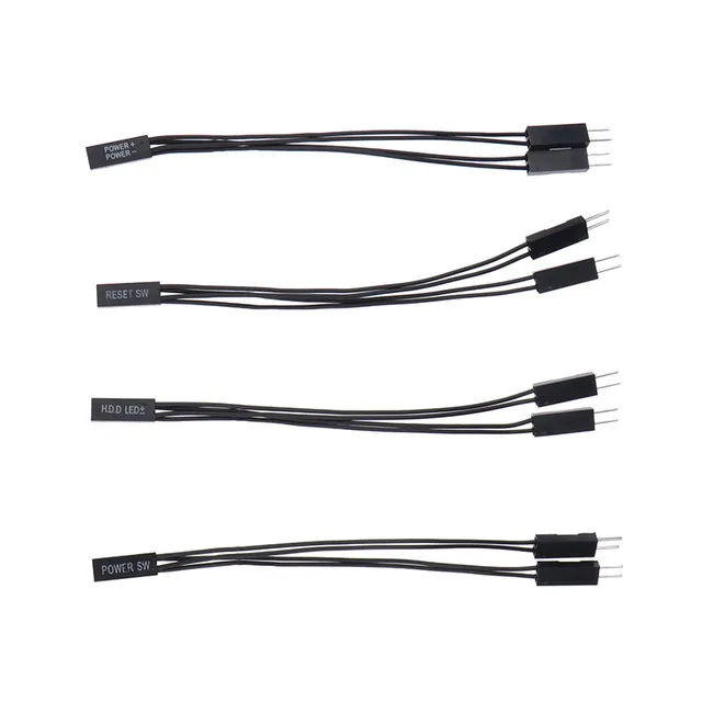 Dual-Split Power & LED Adapter Cable - 10cm, 2-Pin Connector