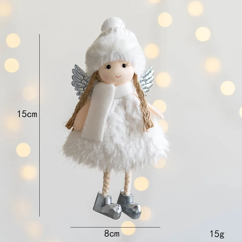New Year Christmas Craft Gift Cute Angel Girl Doll Pendant Home Decor Xmas Tree Ornaments Christmas Decorations Room Decor