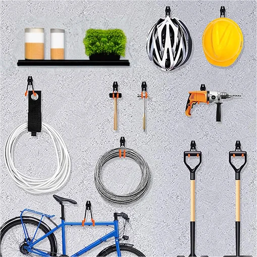 Description Picture 2 of item1PC Heavy Duty Metal Hook Garage Organizer Wall Mount Bicycle Hanger Hooks Wall Mount Anti-slip Storage Hook Garage Storage Tool