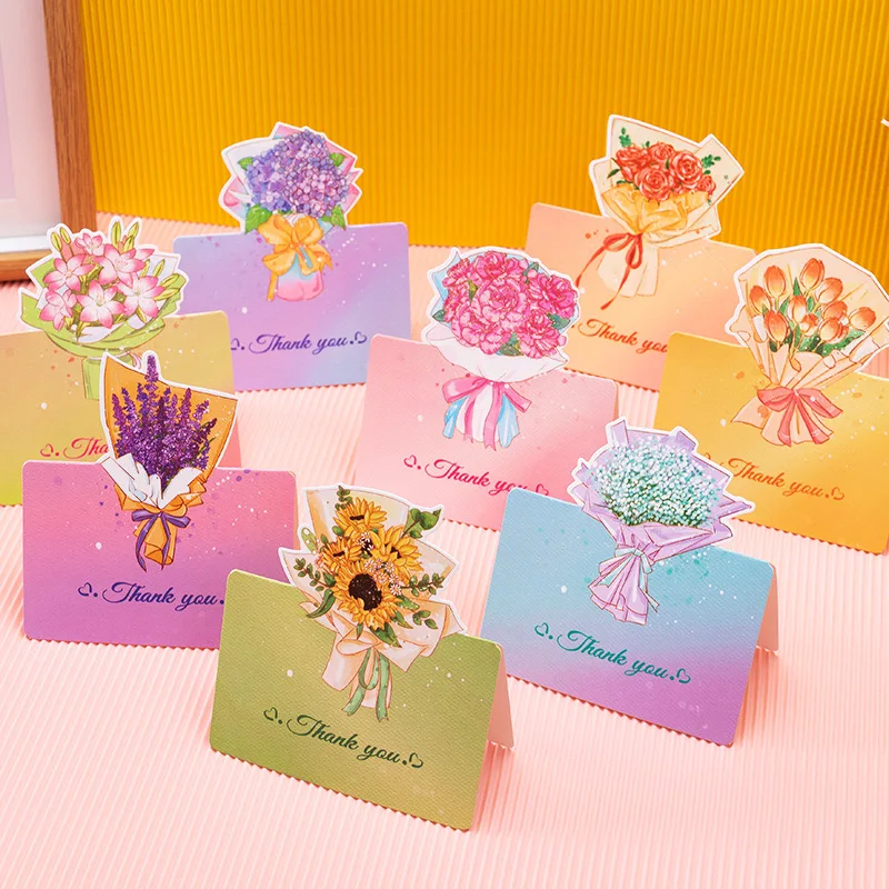 

Three-dimensional bouquet Creative greeting card