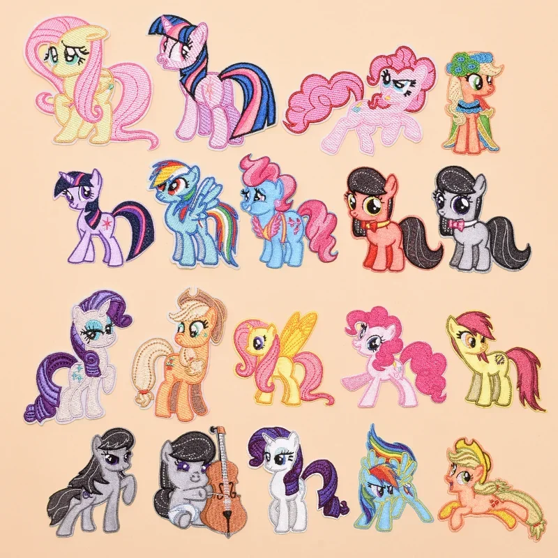

Pony Unicorn Anime Embroidered Patches on Clothes Iron on Patch for Clothing Fusible Patches Clothes Jackets Bag Accessories