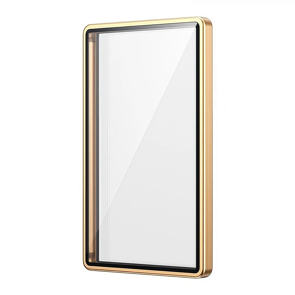 Premium Aluminium Frame Card Protector with UV Protection - Double-Sided Glass, Transparent & Durable