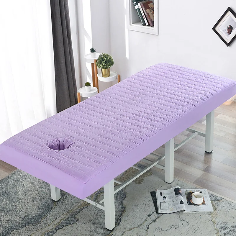 Beauty Salon Massage Table Fitted Bed Sheet, Skin-Friendly Massage Sheet, SPA Treatment Bed Cover with Breath Hole, 3 Sizes 3