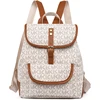 Retro Print Design Backpack Selection High Leather PU Texture Backpack Large Capacity Anti Theft And Water Repellent School Bags 1