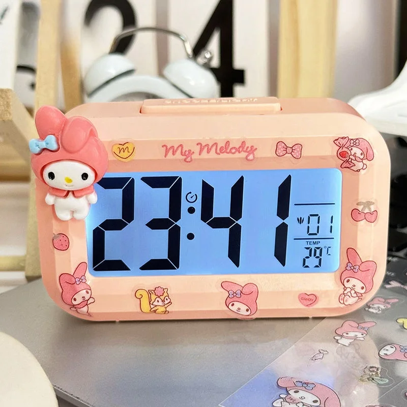 Sanrio LED Digital Alarm Clock My Melody Electronic Clocks Kawaii