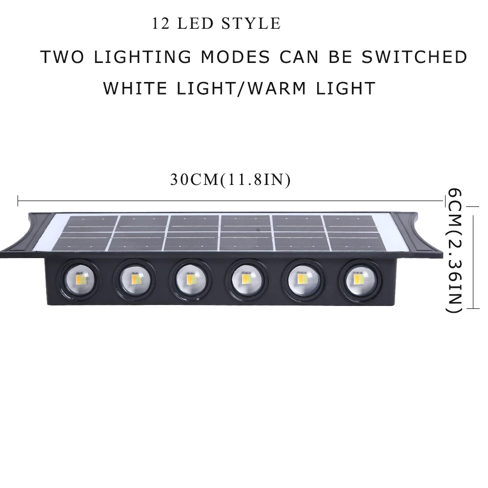 Solar outdoor wall lamp, courtyard landscape decoration lamp, waterproof wall washing suitable for balcony garden walls