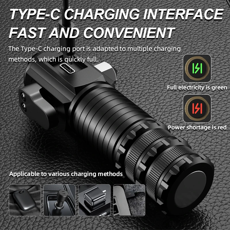  ̴ EDC LED , USB  ġ,  ǥõ ִ ķ , 2000LM ſ  Űü 