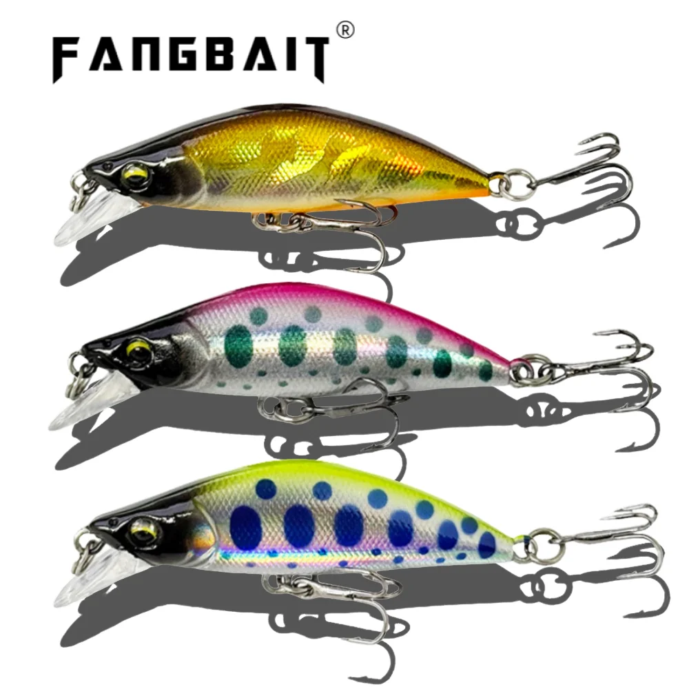 50mm Sinking Minnow Bassday Mononofu 50S Angelköder 5g Künstlicher Wobbler Stream Hard Bait für Forellenfischen im See Angelzubehör