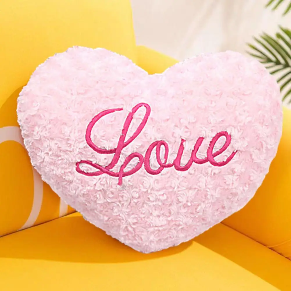 

Bright Colored Heart Pillow Romantic Heart Shaped Plush Love Pillow for Sofa Bed Decoration Soft Stuffed Toy for Valentine's