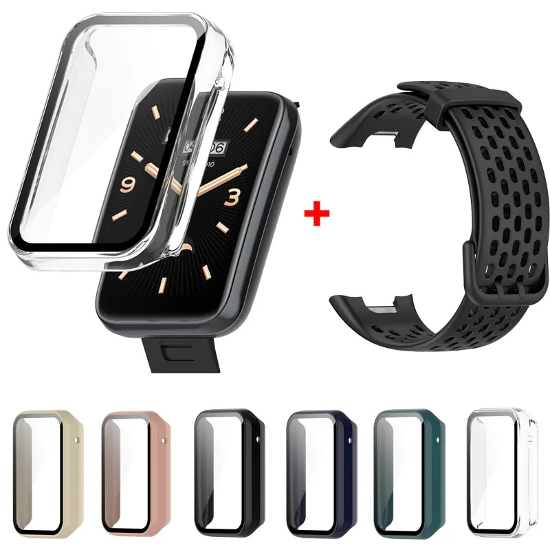 

Watch Strap+Case for Xiaomi Mi Band 7Pro Wristband Silicone Bracelet WristStrap For MiBand 7pro Correa Smartwatch Accessories