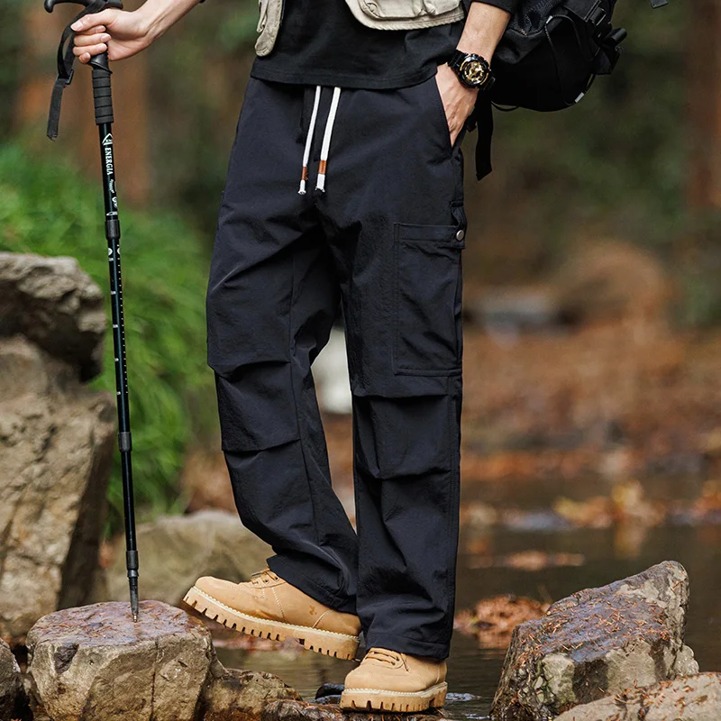 CHRLCK Men's Waterproof Hiking Overalls Quick Drying Pants Breathable Trousers Fishing Camping Outdoor Sport Pants hiking pants