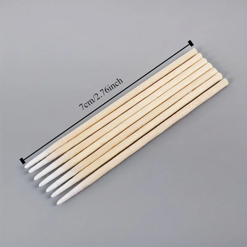 100pcs/pack White Pointed Cotton Swabs Multi-purpose Mini Makeup Cotton Swabs Eyelashes Nails Household Travel Cleaning Tools 2