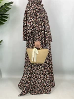 Ramadan Eid Floral Khimar Abaya dubaï femmes musulmanes Robe avec foulard Kebaya Robe Caftan Marocain Femme musulmane Islam caftan 6