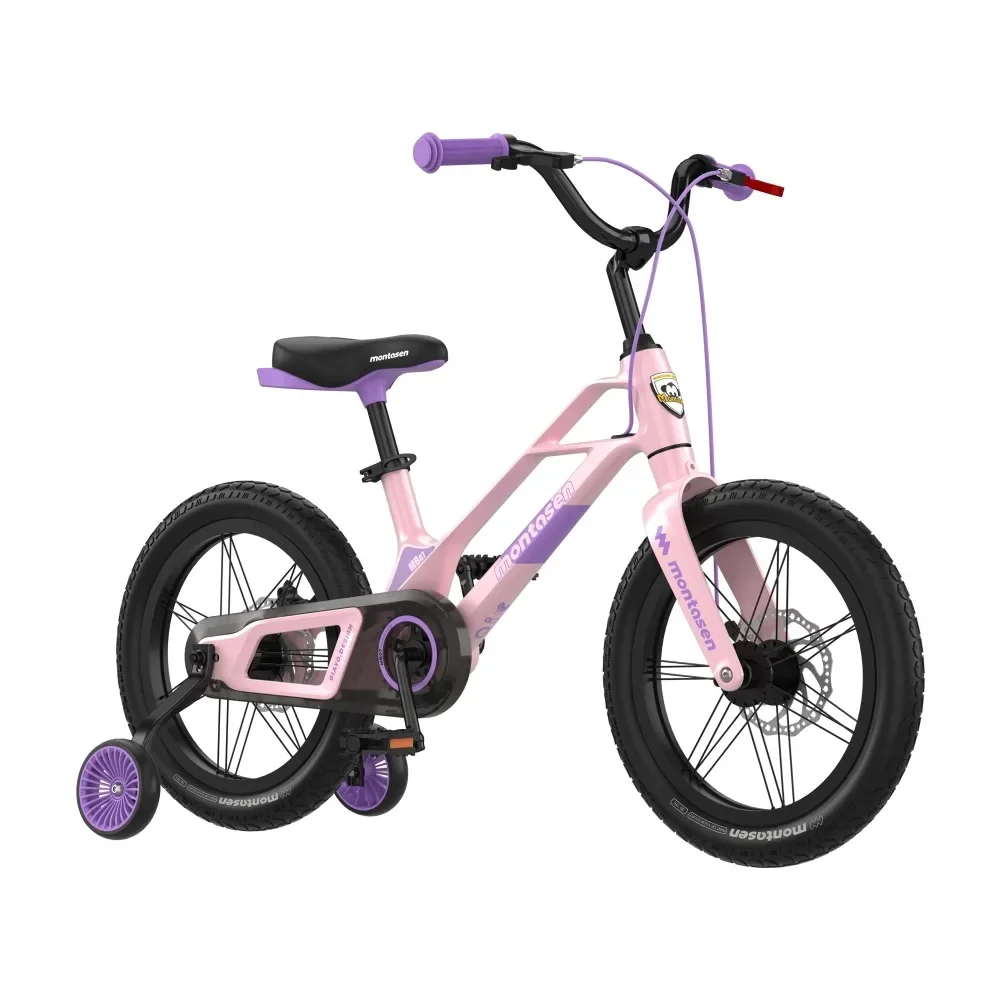 

Bike, Montasen Kids Bike 16 Inch Bicycle for Boys Girls Ages 4-8 Years, Disc Adjustable Handlebar Training Wheels, Bike