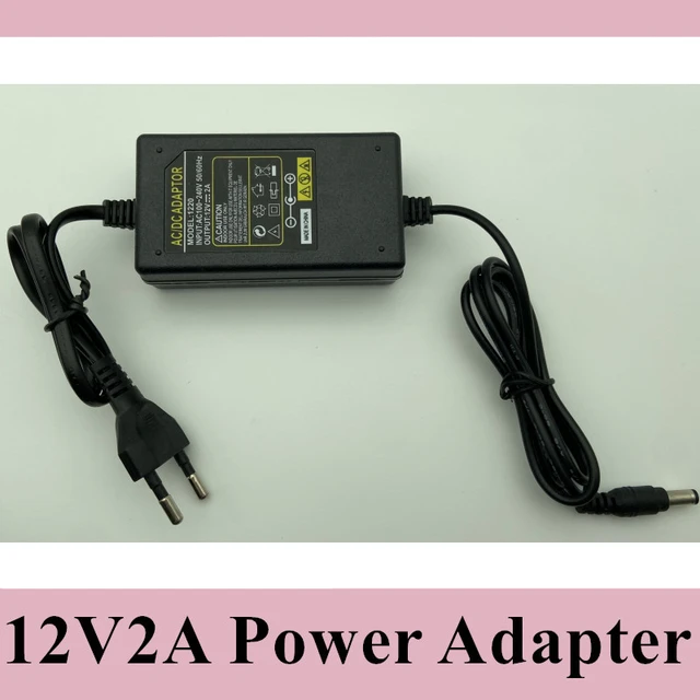 UK DC 12V 2A Power Supply Adapter 100-240V Input, 5.5mm x 2.1mm