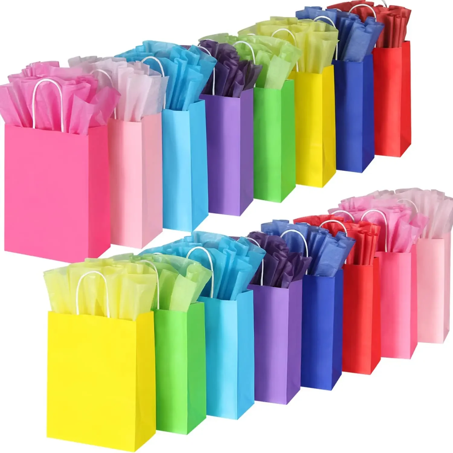 10/20/50PCS Multicolor Gift Tissue Paper Wrapping Decorative Art Rainbow  Tissue Paper For Art Craft Floral New Year Party