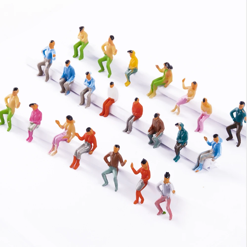 1:75 Scale OO Gauge 00 Model Railway Unpainted Figures People -Pack Of 100