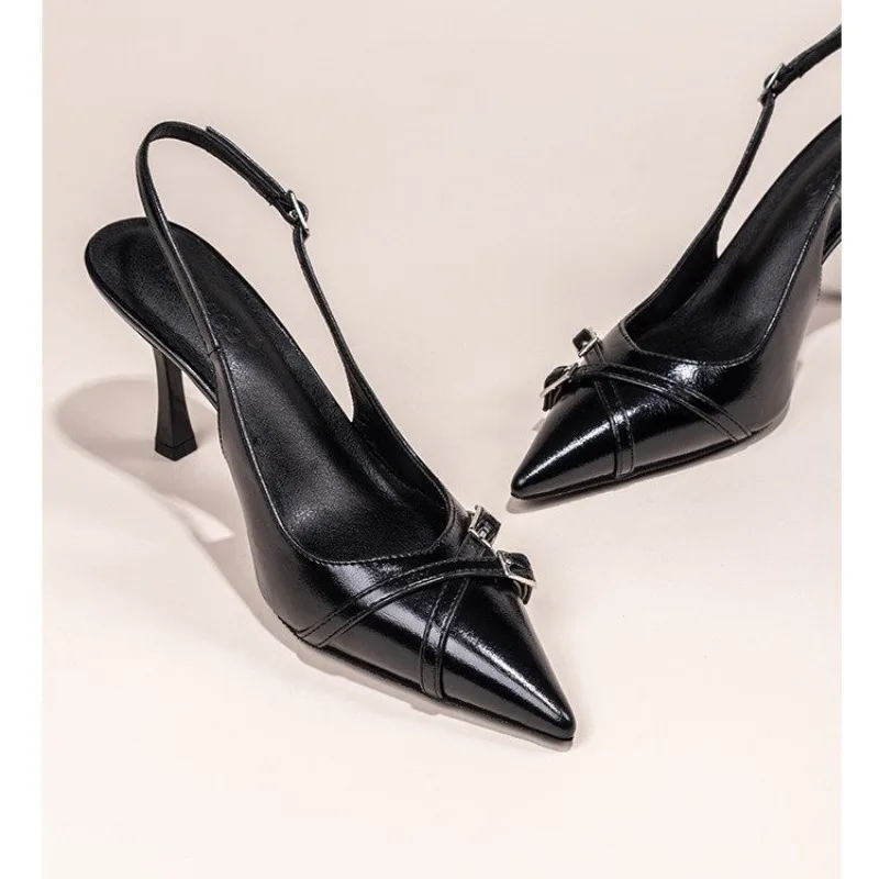 New High Heels Sandals Women Shoes Spring Summer Footwear Pointed Toe Party Ladies Shoes Fashion Buckle Strap Female Pumps