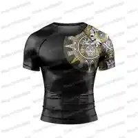 JAGUAR WARRIOR lutte anti-éruption maillot de surf chemises de plage maillots de bain plongée short de sport MMA BJJ hommes Jiu Jitsu ensembles de Fitness 3