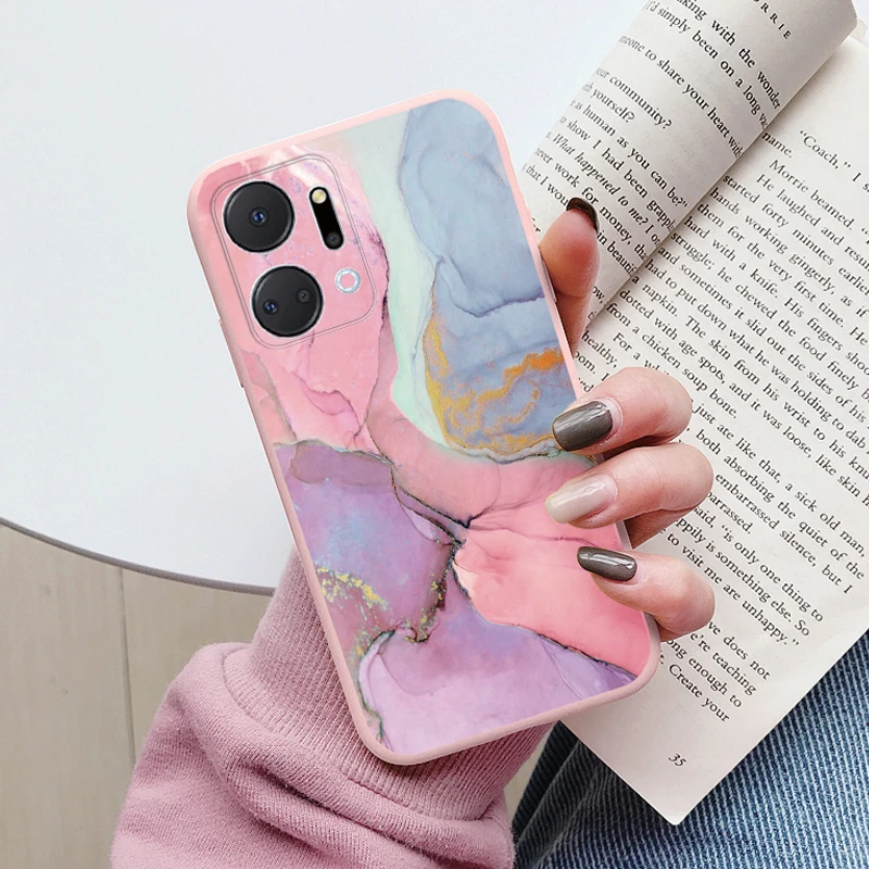 Marble Stone Texture Protective Silicone Case - Fashionable Back Cover