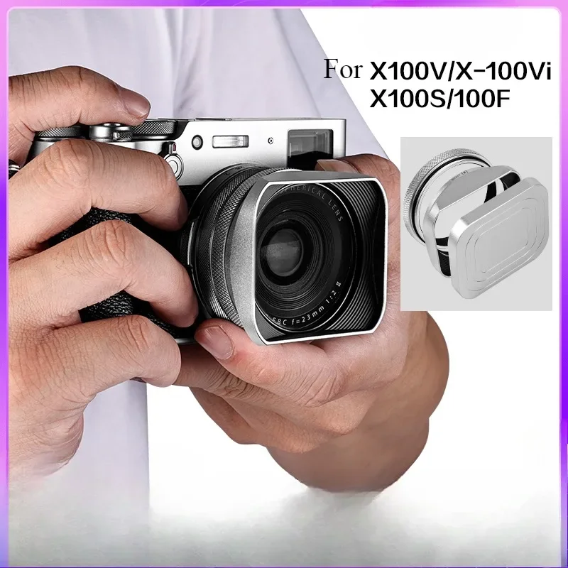 fujifilm x100f プロテクター、フード付 Jc-メタルレンズフード、Fujifilm用シェードプロテクター、Fuji x100vi