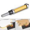 Flush Trim Router Bit with Top and Bottom Bearing 1‑1/2inch H * 1/4inch Shank Woodworking Tool Router Bit Straight Router Bit 3