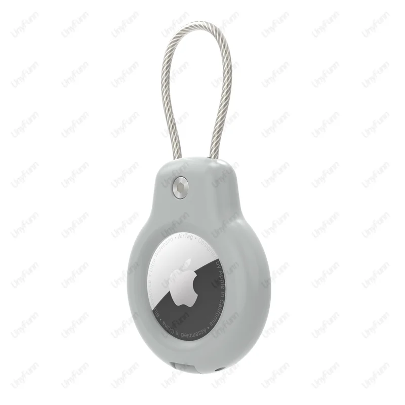 Secure AirTag Holder with Wire Cable for Keys, Pets, and Luggage