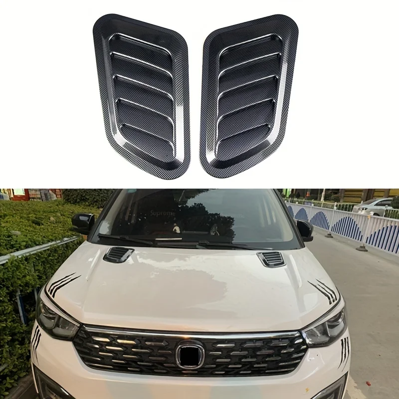 Car Hood Decoration Realistic Air Outlet Design Simulation Air Vent Fake Intake Body Creative Durable Pasted Leaf Board