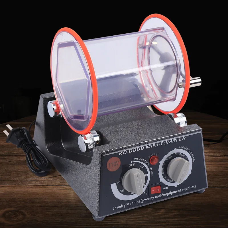 Electric Polishing Drum Ball Mill Rotary Mini Polisher Polisher Rotary Jewelry 3kg EU Plug daja dj6 3w mini laser engraver app control 80mm 80mm eu plug