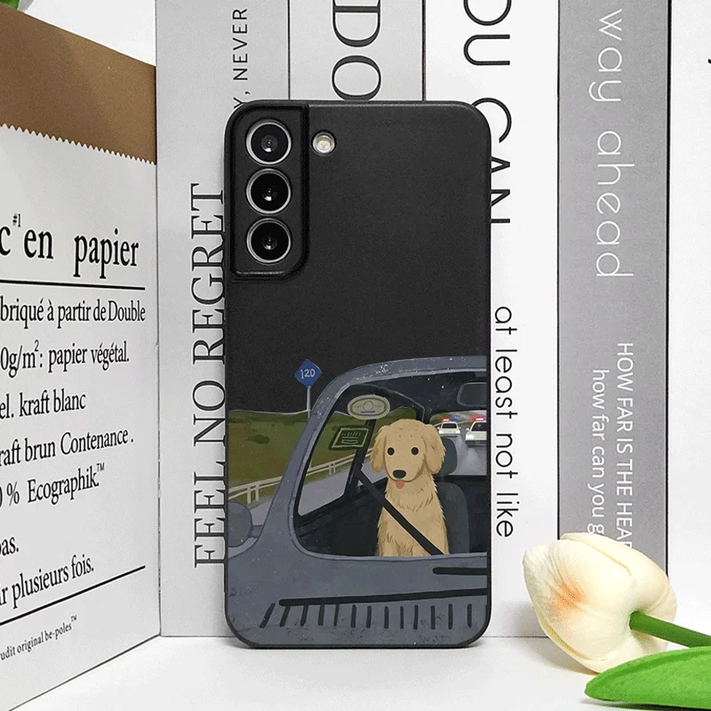 Charming Cartoon Animal Couple Dog Printed Soft Phone Case Cover