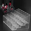 Clear Acrylic 24 Grid Makeup Organizer Storage Box Lipstick Nail Polish Display Stand Holder Cosmetic Jewelry Organizer Box Case 2