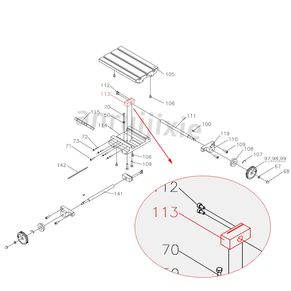 Рисунок 2 - X-Axis & Y-Axis подающие гайки