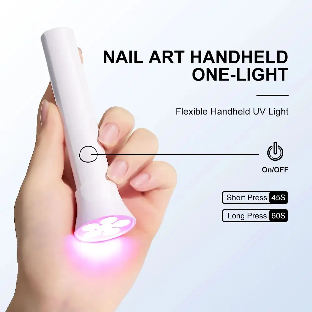Nail UV LED Lamp Dryer Portable Rechargeable Flashlight UV Light for Drying Nails Gel Polish Lamps Machine Pin Cure Tools - 2