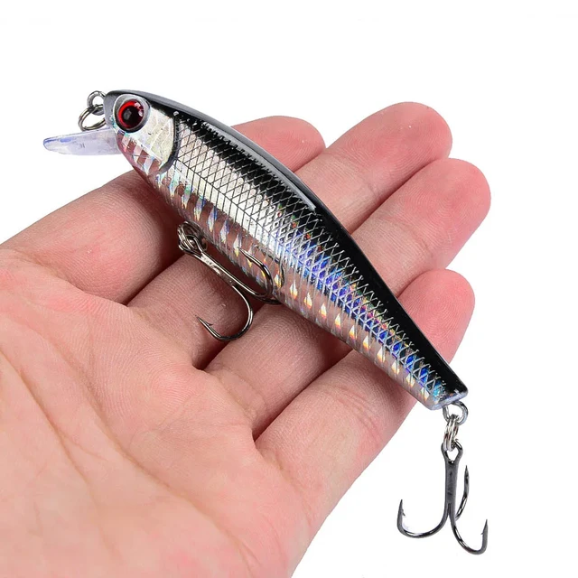 Aorace 1pcs Laser Slow Minnow Fishing Lure Set 8.5cm 9g Wobblers Crankbaits  Isca Artificial Hard