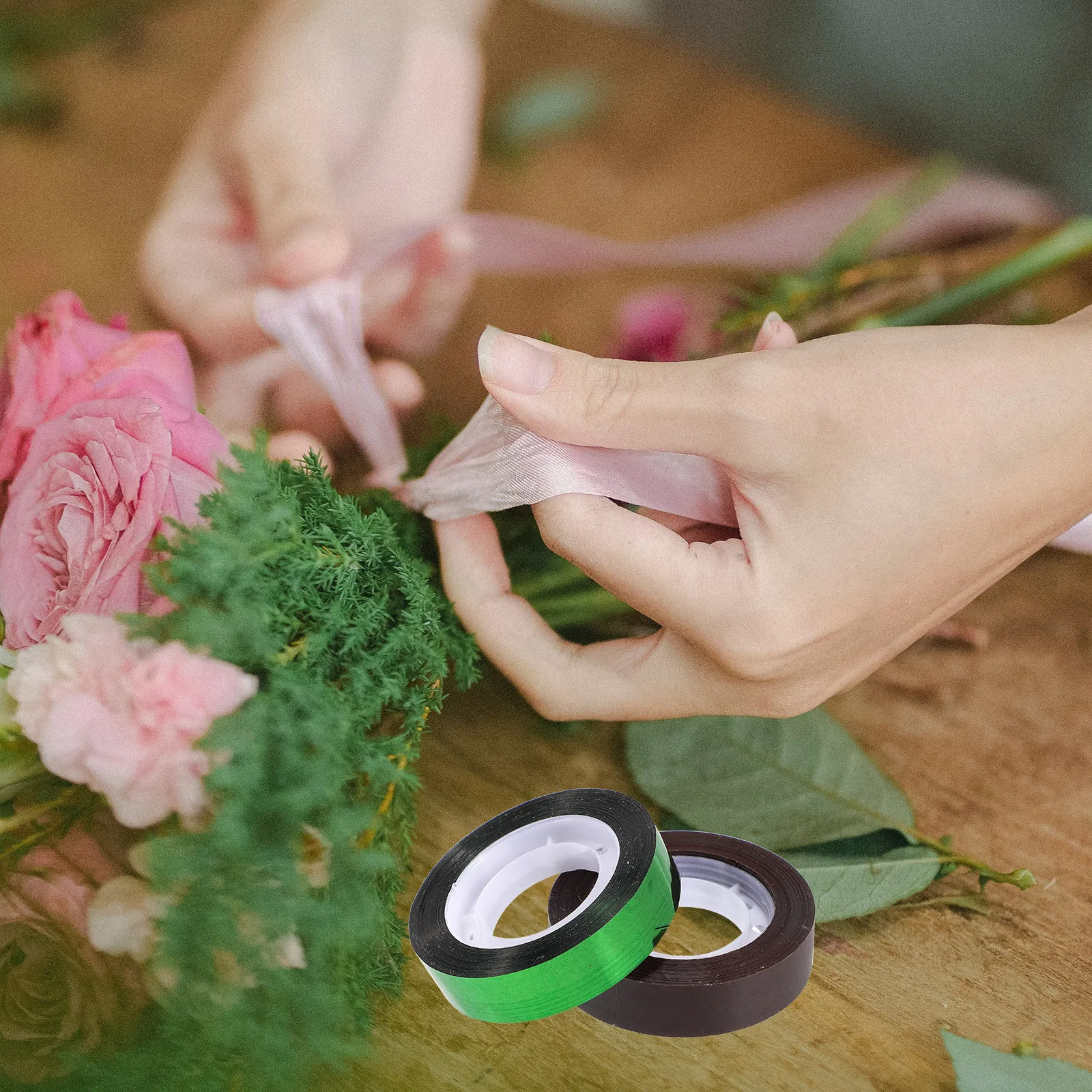 20Pcs DIY 꽃꽂이를위한 꽃 장식 테이프 줄기 포장 공예 용품 꽃다발 만들기 파티 웨딩 장식
