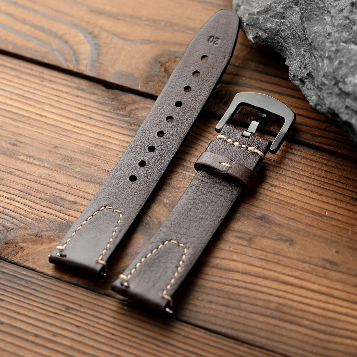 Handmade Genuine Leather Retro Strap with Quick-Release