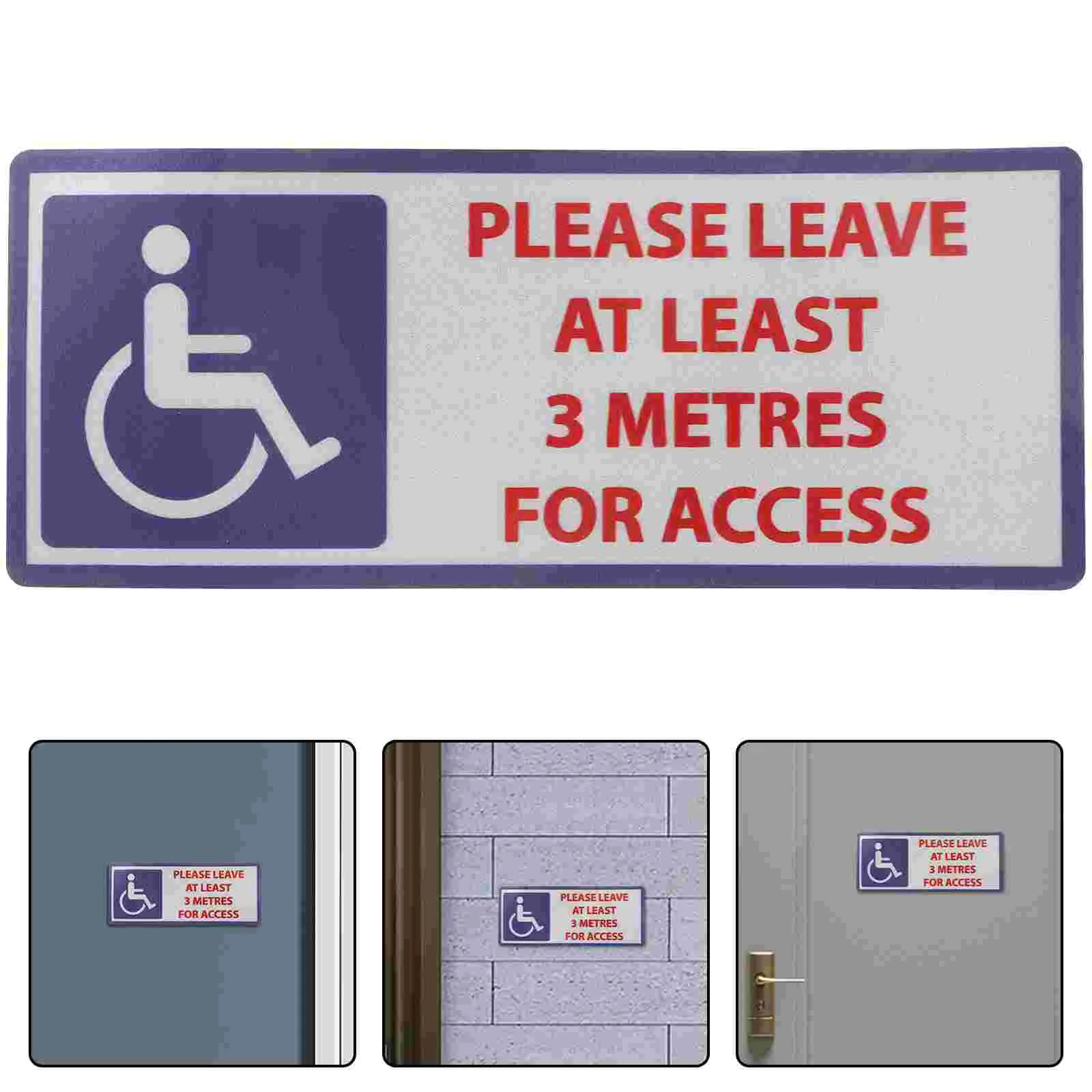 High Adhesive Warning Stickers Safety Signs Roadway Traffic Signal Decals Disability Symbols Keep Away handicap Car Sign