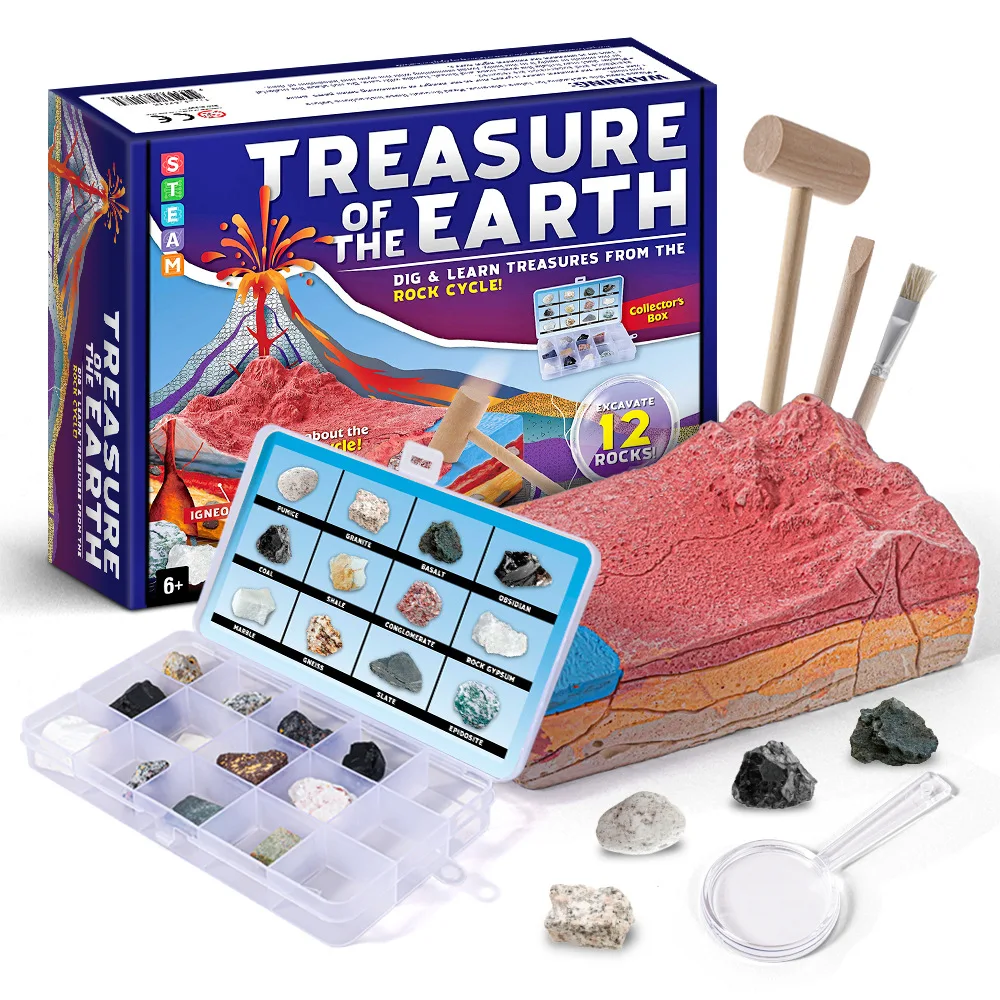 

Archaeological Excavation DIY Volcanic Eruption Fossil Simulated Volcano Stone Gem Model Children's Science Education Toys