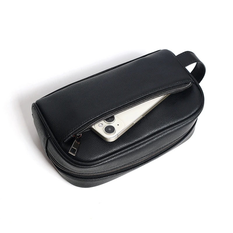 Durable and lightweight, men's grooming bag - anti spill travel storage bag with zipper and handle - give to dad, husband, grand