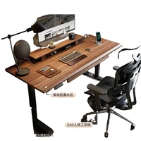 Modern Wooden Office Desk Electric Elevating Removable Storage Office Desk Organiser Aesthetic Ufficio Postmodern Furniture - Image 5