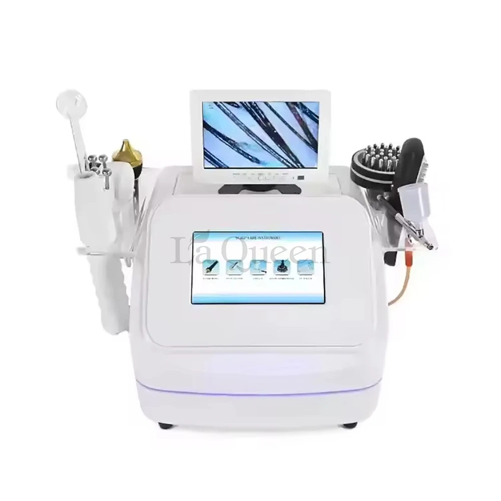 Prezzo di Fabbrica Macchina 7-in-1 per Massaggio del Cuoio Capelluto e Ricrescita dei Capelli con Rilevamento HD, Getto di Ossigeno a Penetrazione Profonda, Anti-Caduta Capelli AU EU - immagine 3