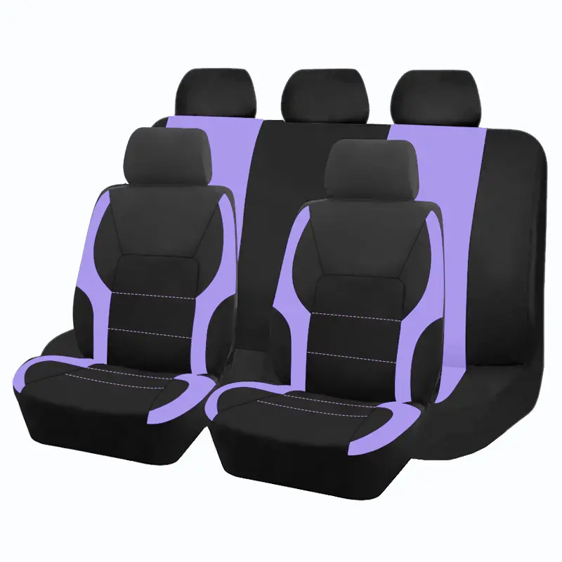 AUTO PLUS Sports Universal Polyester Car Seat Cover Set Fit Most Car Plain Fabric Bicolor Stylish Car Accessories Seat Protector - Image 23