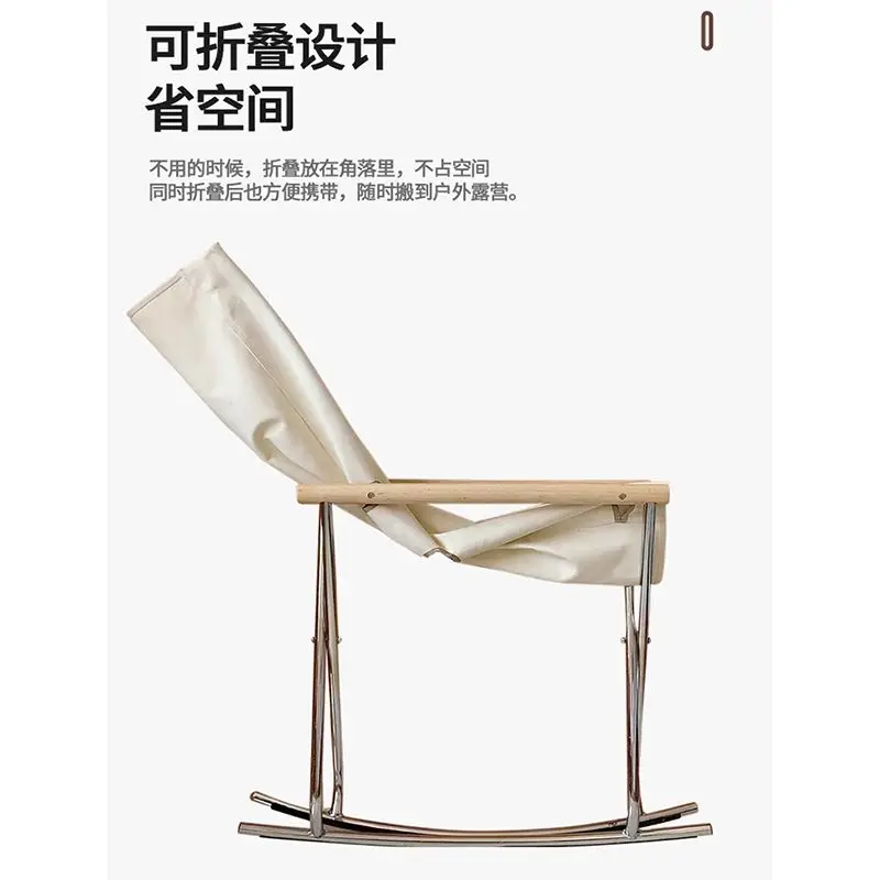 Ergonomic Rocking Recliner for Adults-Space-Saving Lazy Sofa Indoor/Outdoor Single Leisure Chair